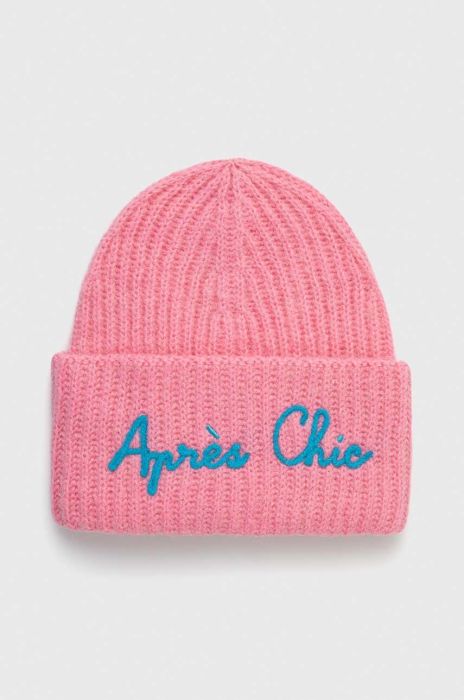 Шапка з домішкою вовни MC2 Saint Barth колір рожевий з товстого трикотажу (2847107) Шапка з домішкою вовни MC2 Saint Barth колір рожевий з товстого трикотажу (2847107)