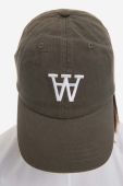 Бавовняна бейсболка Wood Wood Eli AA колір зелений з аплікацією 10250811.7083-OFFWHITE Бавовняна бейсболка Wood Wood Eli AA колір зелений з аплікацією 10250811.7083-OFFWHITE