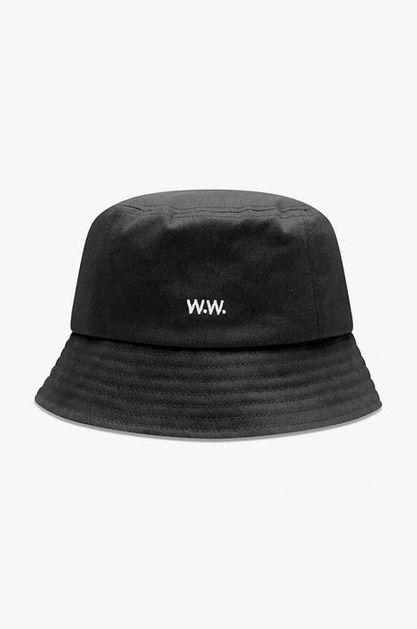 Бавовняний капелюх Wood Wood Ossian Bucket Hat 12240817-7083 BLACK колір чорний з бавовни 12240817.7083-DUSTYGREEN Бавовняний капелюх Wood Wood Ossian Bucket Hat 12240817-7083 BLACK колір чорний з бавовни 12240817.7083-DUSTYGREEN