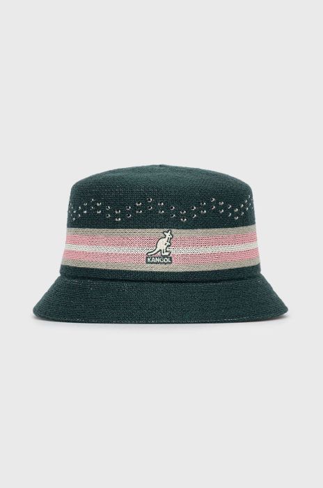 Капелюх з домішкою вовни Kangol колір зелений (2638195)