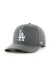 Шапка з домішкою вовни 47brand MLB Los Angeles Dodgers колір сірий з аплікацією Шапка з домішкою вовни 47brand MLB Los Angeles Dodgers колір сірий з аплікацією