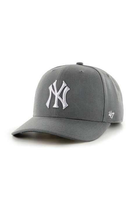 Кепка з домішкою вовни 47brand MLB New York Yankees колір сірий з аплікацією (3278154) Кепка з домішкою вовни 47brand MLB New York Yankees колір сірий з аплікацією (3278154)