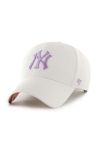 Кепка з домішкою вовни 47brand MLB New York Yankees колір білий з аплікацією (3278139) Кепка з домішкою вовни 47brand MLB New York Yankees колір білий з аплікацією (3278139)