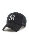 Бавовняна бейсболка 47brand MLB New York Yankees колір чорний з аплікацією (3278182) Бавовняна бейсболка 47brand MLB New York Yankees колір чорний з аплікацією (3278182)