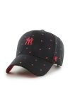 Бавовняна шапка 47brand MLB New York Yankees колір чорний візерунок Бавовняна шапка 47brand MLB New York Yankees колір чорний візерунок