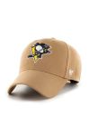 Кепка з домішкою вовни 47brand NHL Pittsburgh Penguins колір бежевий з аплікацією (3255718) Кепка з домішкою вовни 47brand NHL Pittsburgh Penguins колір бежевий з аплікацією (3255718)
