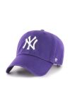 Бавовняна бейсболка 47brand MLB New York Yankees колір фіолетовий з аплікацією (3278160) Бавовняна бейсболка 47brand MLB New York Yankees колір фіолетовий з аплікацією (3278160)