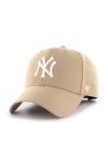 Кепка з домішкою вовни 47brand MLB New York Yankees колір бежевий з аплікацією (3255572) Кепка з домішкою вовни 47brand MLB New York Yankees колір бежевий з аплікацією (3255572)