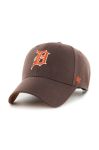 Бавовняна бейсболка 47brand MLB Detroit Tigers колір коричневий з аплікацією (3317885) Бавовняна бейсболка 47brand MLB Detroit Tigers колір коричневий з аплікацією (3317885)