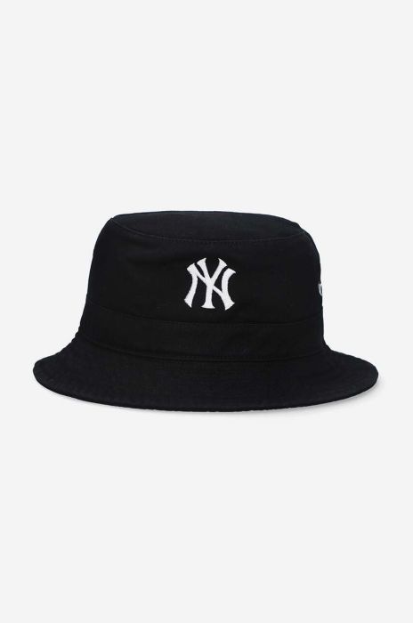 Бавовняний капелюх 47brand New York Yankees колір чорний з бавовни Бавовняний капелюх 47brand New York Yankees колір чорний з бавовни