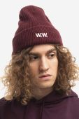 Вовняна шапка Wood Wood Mande колір червоний вовна 12230811.9969-DARKBURGUN