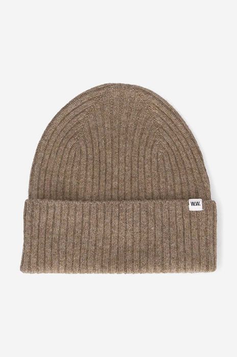 Вовняна шапка Wood Wood Luca колір коричневий вовна 12230812.9052-LIGHTGREY Вовняна шапка Wood Wood Luca колір коричневий вовна 12230812.9052-LIGHTGREY