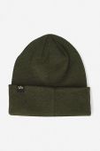 Шапка Alpha Industries 3D Beanie колір зелений 168910.257-DarkGreen