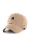 Бавовняна бейсболка 47brand MLB New York Yankees колір бежевий з аплікацією (3452806) Бавовняна бейсболка 47brand MLB New York Yankees колір бежевий з аплікацією (3452806)