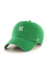 Бавовняна бейсболка 47brand MLB New York Yankees колір зелений з аплікацією (3452679) Бавовняна бейсболка 47brand MLB New York Yankees колір зелений з аплікацією (3452679)