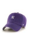 Бавовняна бейсболка 47brand MLB New York Yankees колір фіолетовий з аплікацією (3452929) Бавовняна бейсболка 47brand MLB New York Yankees колір фіолетовий з аплікацією (3452929)