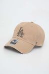 Бавовняна бейсболка 47brand MLB Los Angeles Dodgers колір бежевий з аплікацією (3599342) Бавовняна бейсболка 47brand MLB Los Angeles Dodgers колір бежевий з аплікацією (3599342)