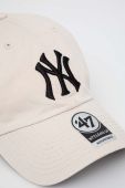 Кепка 47brand MLB New York Yankees колір бежевий з аплікацією (3599738)