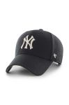 Бавовняна бейсболка 47brand MLB New York Yankees колір чорний з аплікацією (3599313) Бавовняна бейсболка 47brand MLB New York Yankees колір чорний з аплікацією (3599313)
