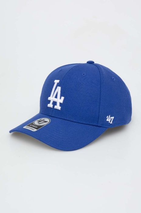 Кепка з домішкою вовни 47brand MLB Los Angeles Dodgers з аплікацією колір блакитний Кепка з домішкою вовни 47brand MLB Los Angeles Dodgers з аплікацією колір блакитний