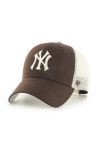 Кепка 47brand MLB New York Yankees колір коричневий з аплікацією Кепка 47brand MLB New York Yankees колір коричневий з аплікацією