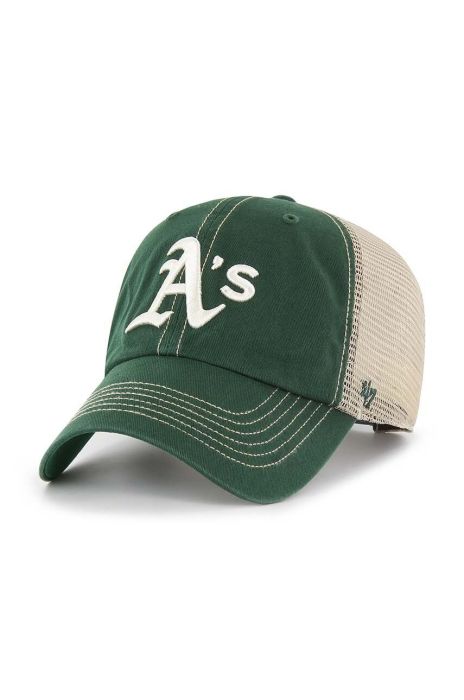 Кепка 47brand MLB Oakland Athletics колір зелений візерунок Кепка 47brand MLB Oakland Athletics колір зелений візерунок
