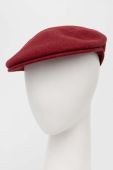 Вовняний капелюх Kangol колір бордовий вовна