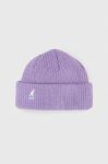 Шапка Kangol колір фіолетовий з товстого трикотажу Шапка Kangol колір фіолетовий з товстого трикотажу