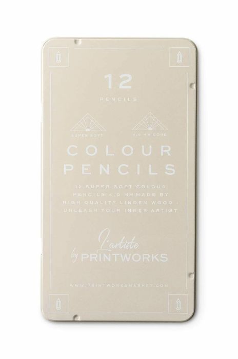 Комплект олівців у футлярі Printworks колір барвистий Комплект олівців у футлярі Printworks колір барвистий