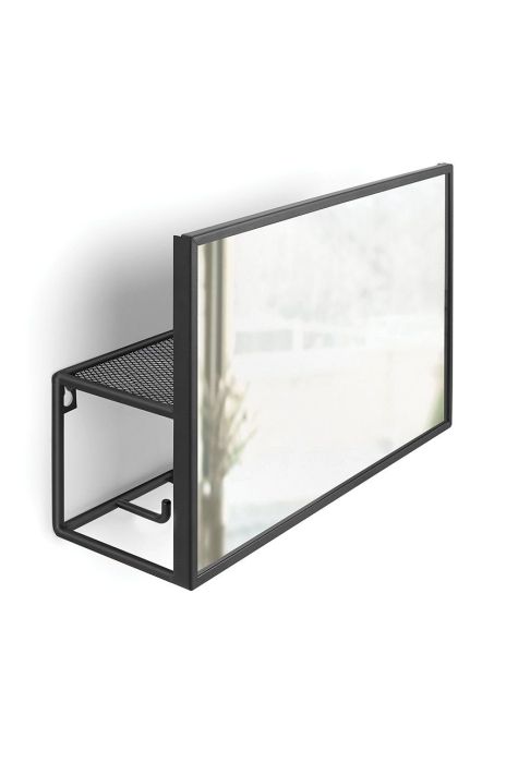 Umbra Настінне дзеркало з поличками колір чорний Umbra Настінне дзеркало з поличками колір чорний