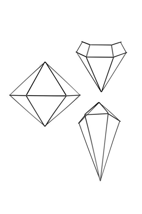 Umbra Настінні декорації (6-pack) колір чорний Umbra Настінні декорації (6-pack) колір чорний