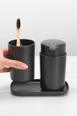 Brabantia Набір аксесуарів для ванної кімнати (3-pack) колір сірий Brabantia Набір аксесуарів для ванної кімнати (3-pack) колір сірий