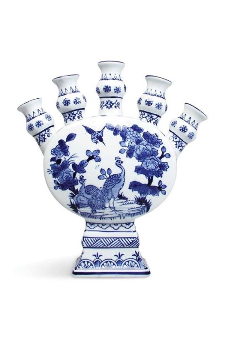&k amsterdam Декоративна ваза Tulip Peacock колір білий &k amsterdam Декоративна ваза Tulip Peacock колір білий