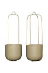 H?bsch Набір настінних горщиків (2-pack) колір зелений H?bsch Набір настінних горщиків (2-pack) колір зелений
