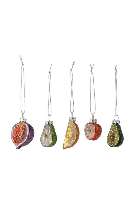 Набір ялинкових куль Bloomingville 5-pack колір барвистий Набір ялинкових куль Bloomingville 5-pack колір барвистий