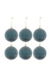 Набір ялинкових куль  6-pack колір темно-синій (2849411) Набір ялинкових куль  6-pack колір темно-синій (2849411)