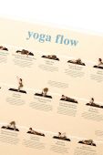 Настінний плакат Luckies of London yoga flow колір барвистий