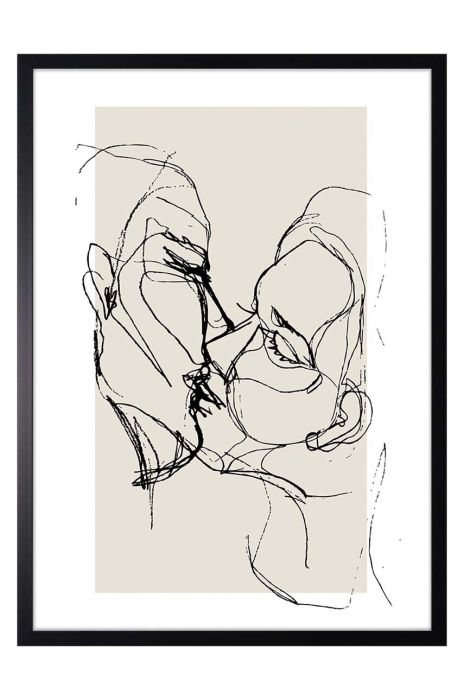 Репродукція на папері в рамці 50x70 см колір барвистий (2918408)