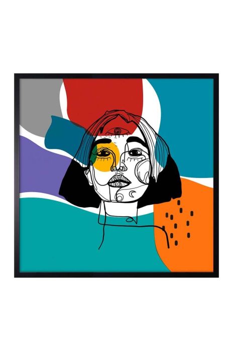 Репродукція на папері в рамці 70x70 см колір барвистий (2918578) Репродукція на папері в рамці 70x70 см колір барвистий (2918578)