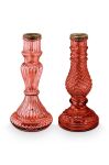 Набір свічників Pip Studio Glass Pink 2-pack колір барвистий Набір свічників Pip Studio Glass Pink 2-pack колір барвистий