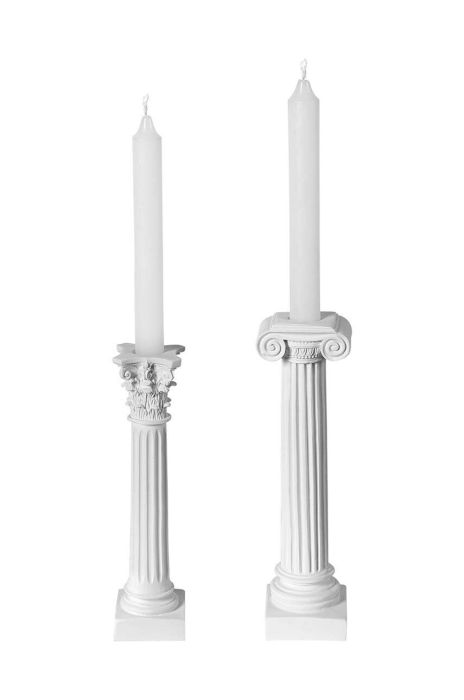 Набір свічників Really Nice Things 2-pack колір білий (3243877) Набір свічників Really Nice Things 2-pack колір білий (3243877)