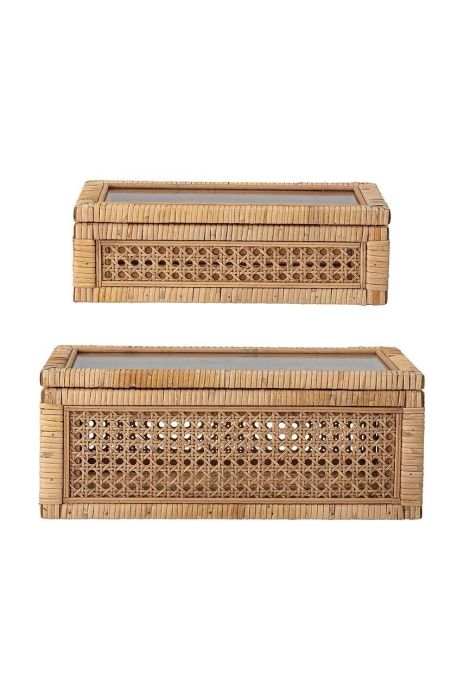 Коробка для зберігання Bloomingville 2-pack колір зелений Коробка для зберігання Bloomingville 2-pack колір зелений