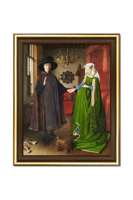 Репродукція Jan van Eyck, Portret ma??onkow Arnolfinich 24 x 29 cm колір барвистий Репродукція Jan van Eyck, Portret ma??onkow Arnolfinich 24 x 29 cm колір барвистий