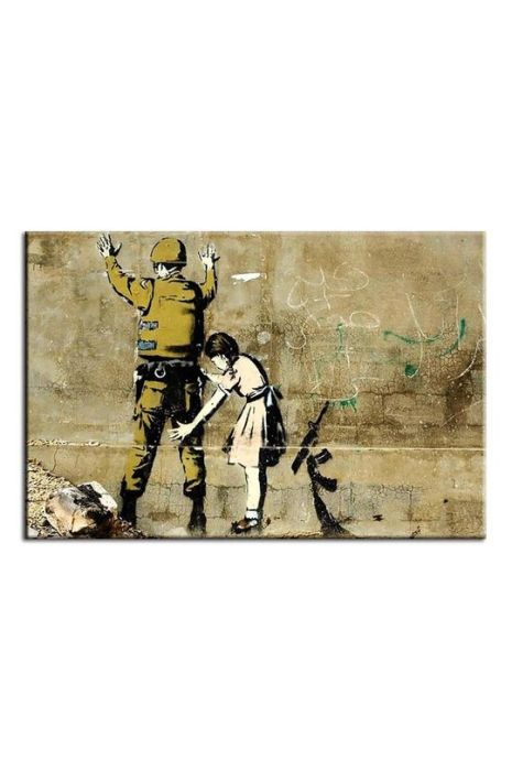 Репродукція Banksy, Girl Searches a Soldier, 60 x 90 cm колір барвистий Репродукція Banksy, Girl Searches a Soldier, 60 x 90 cm колір барвистий
