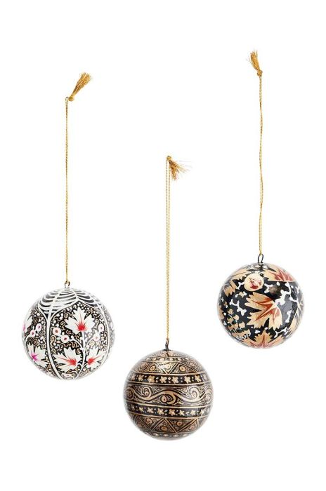 Набір ялинкових куль Madam Stoltz 3-pack колір барвистий (3617060) Набір ялинкових куль Madam Stoltz 3-pack колір барвистий (3617060)