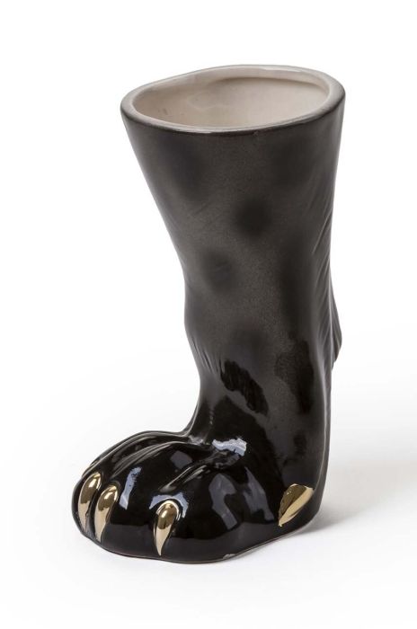 Декоративна ваза Seletti Animal Leopard колір чорний Декоративна ваза Seletti Animal Leopard колір чорний