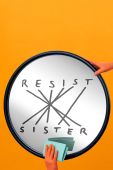 Настінне дзеркало Seletti Resist Sister колір чорний Настінне дзеркало Seletti Resist Sister колір чорний