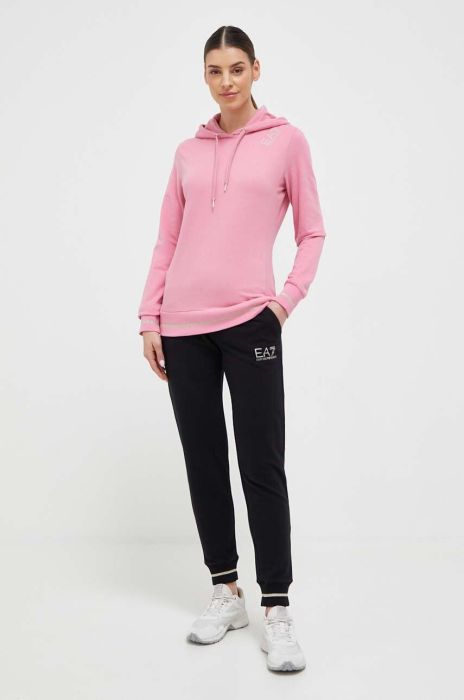 Спортивний костюм лаунж EA7 Emporio Armani колір рожевий Спортивний костюм лаунж EA7 Emporio Armani колір рожевий