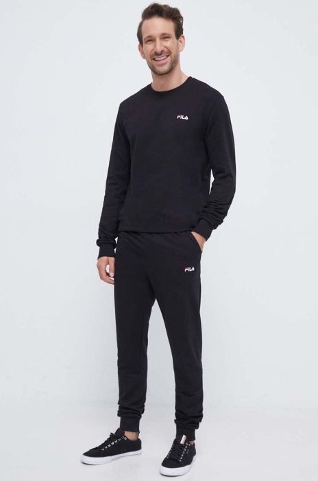 Бавовняний спортивний костюм Fila колір чорний (3647655) Бавовняний спортивний костюм Fila колір чорний (3647655)