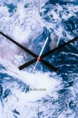 Настінний годинник Karlsson Earth колір блакитний Настінний годинник Karlsson Earth колір блакитний